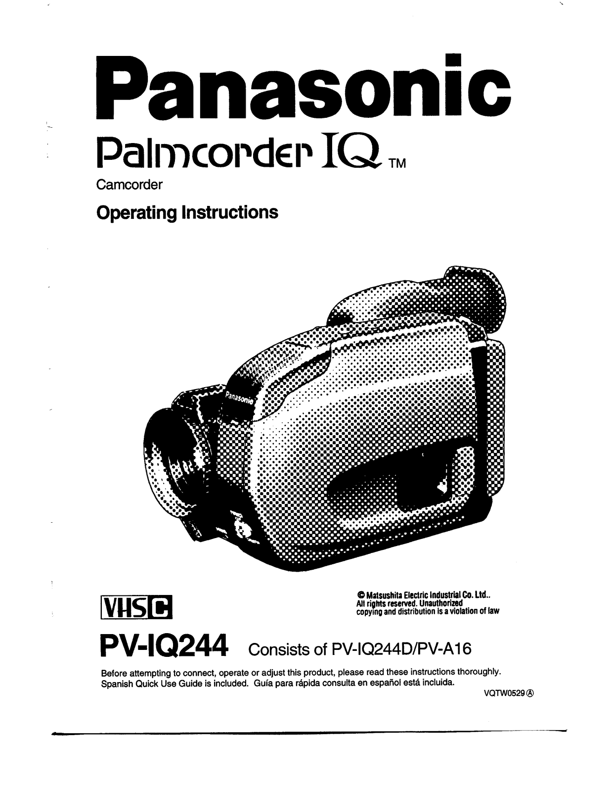 Panasonic PV-IQ244 Operation Manual