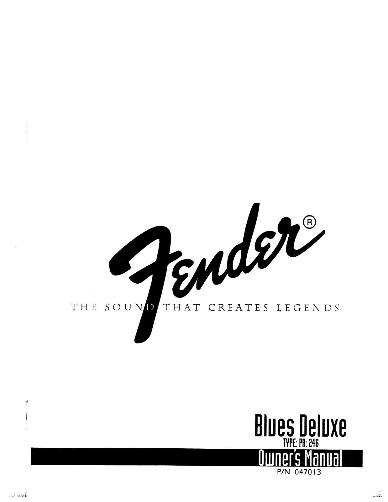 Fender PR246 User Manual