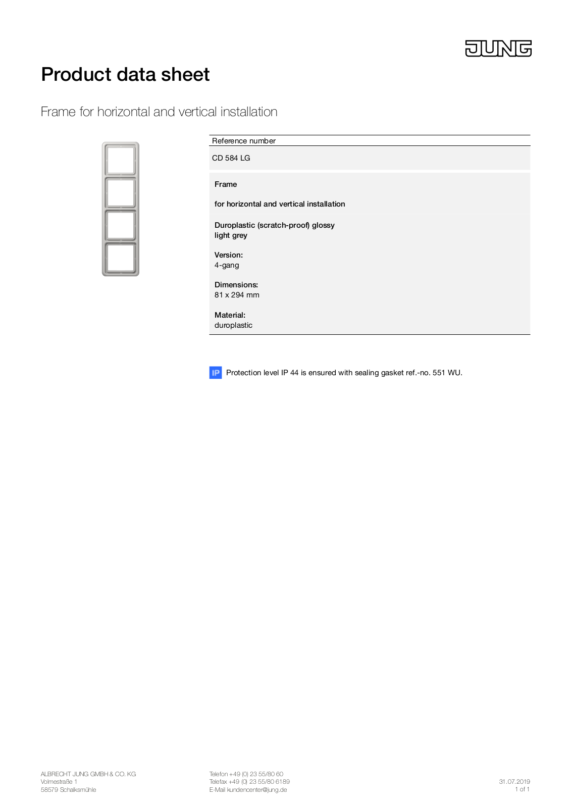 Jung CD 584 LG User Manual