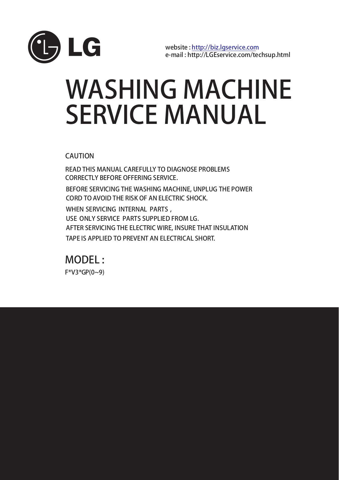 LG CV3011WG4A User manual