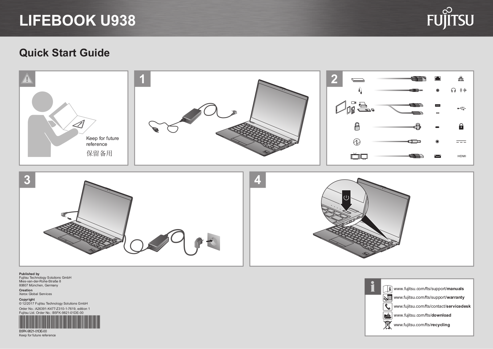 Fujitsu VFY:U9380M470SGB Quick Start Guide