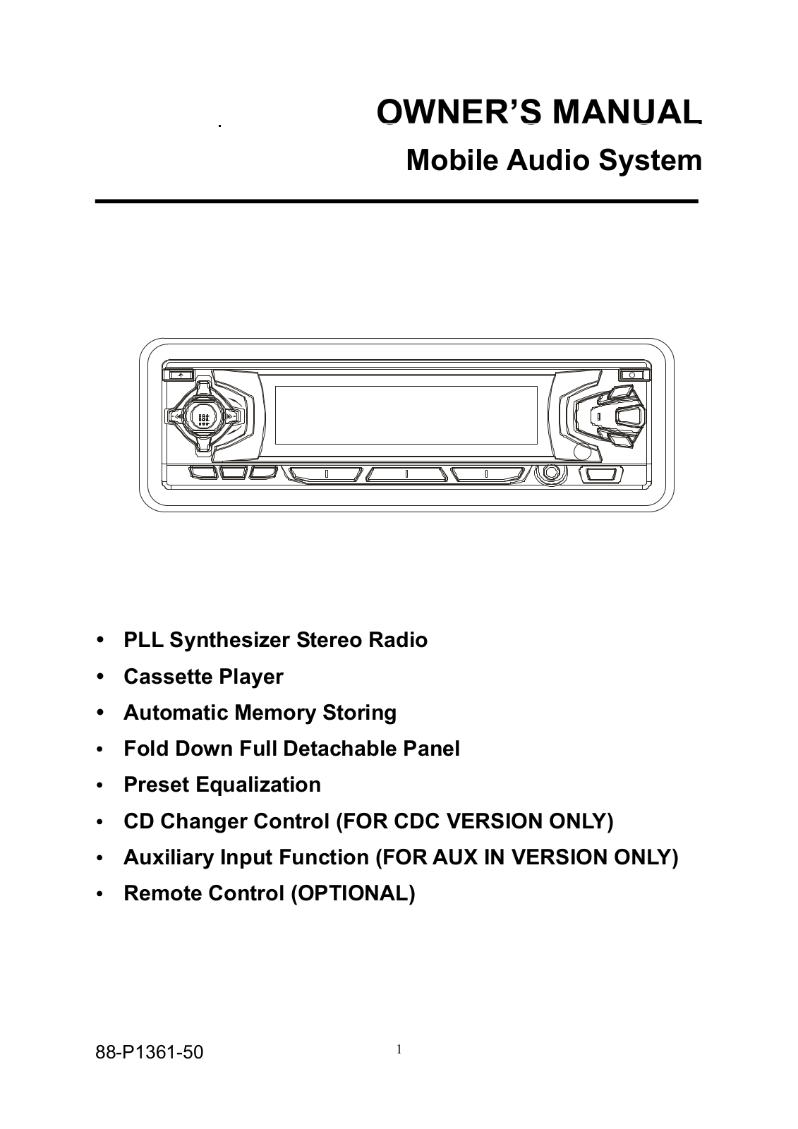 Insignia IN-CD101 Owner's Manual