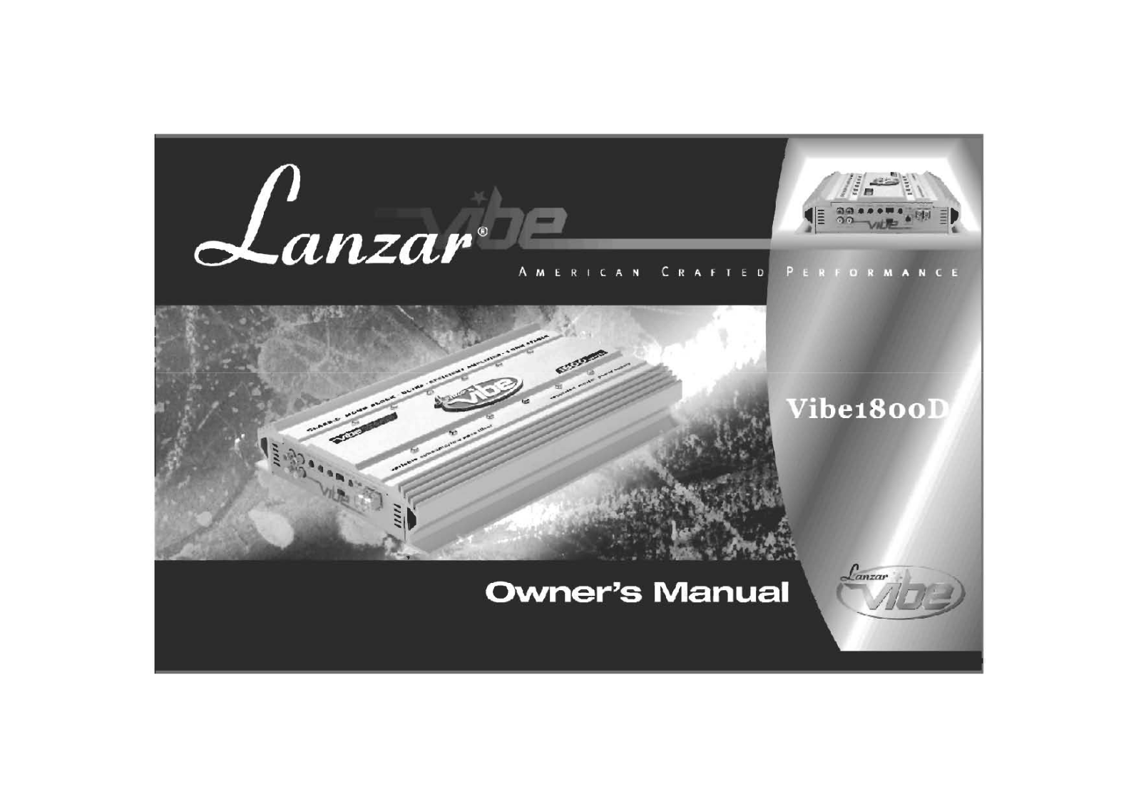 Lanzar Car Audio VIBE 1800D User Manual