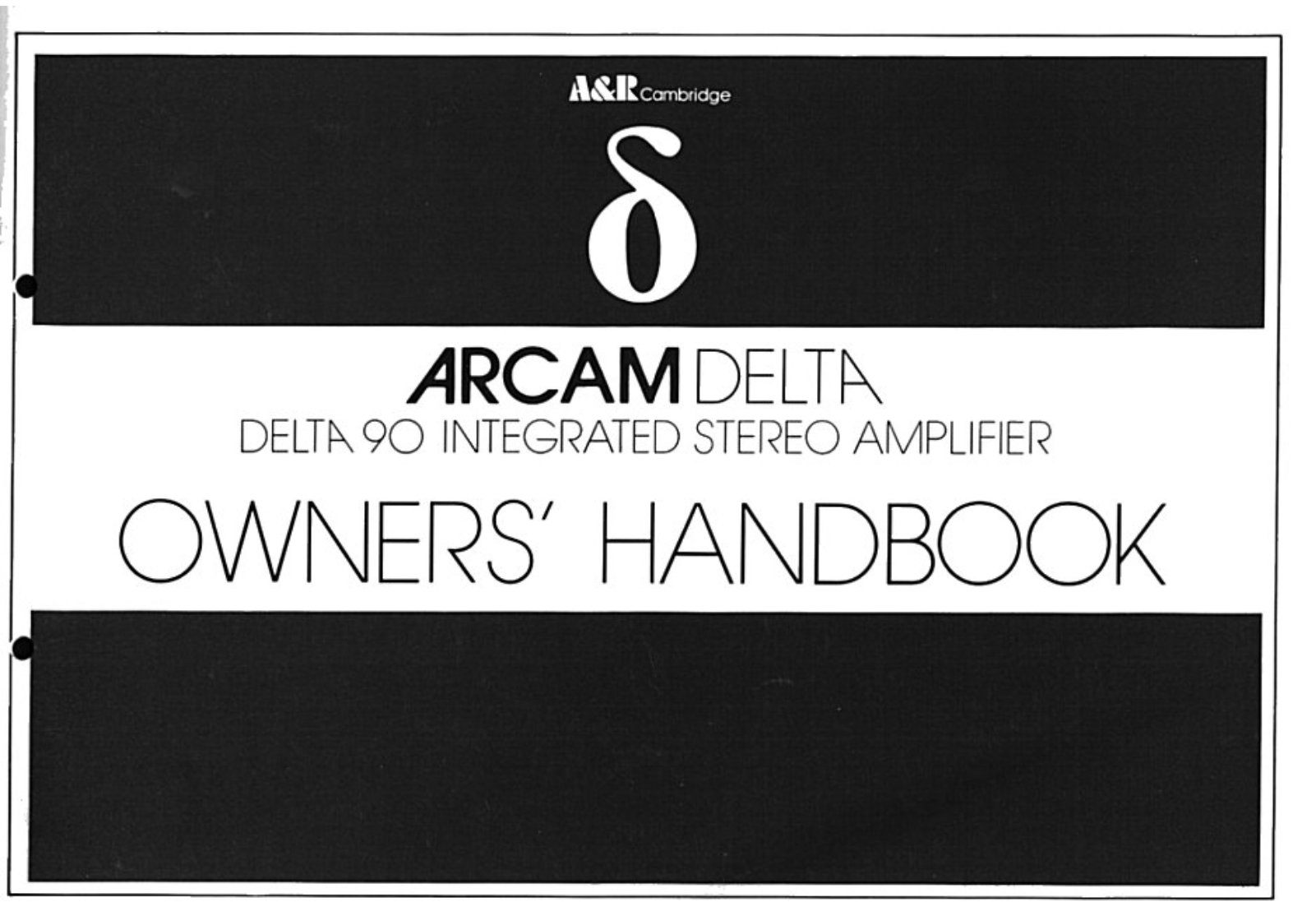 Arcam Delta 90 Owners manual