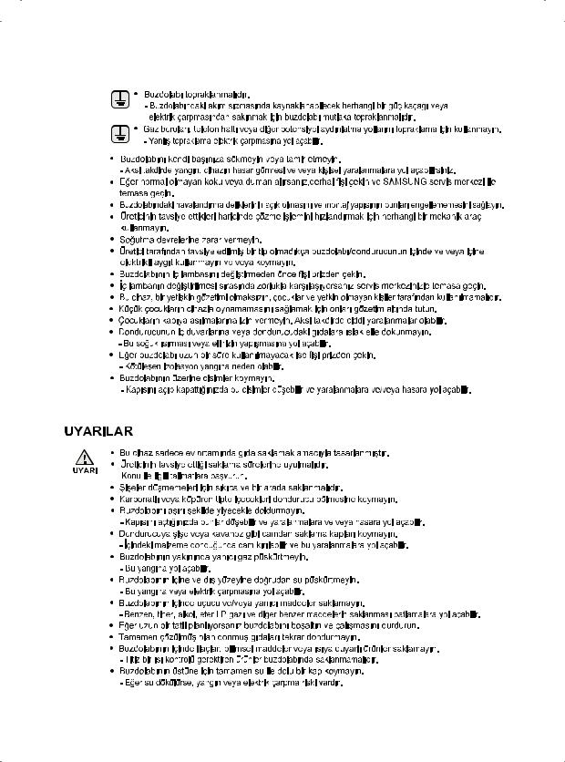 Samsung RS21HFURS KULLANICI KLAVUZU, RS21HFLMR, RS-21 User Manual