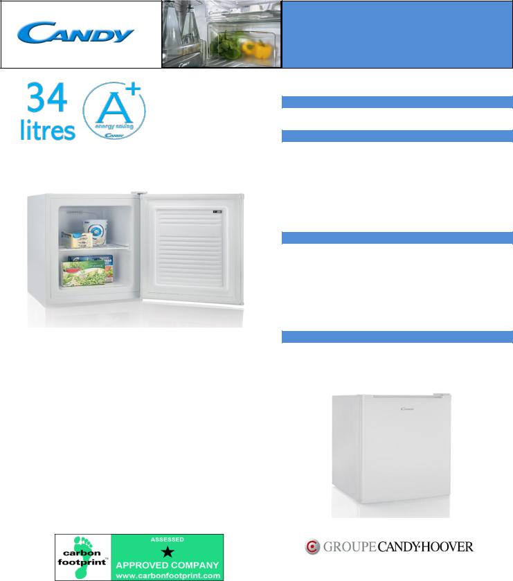 Candy CFU050E product sheet