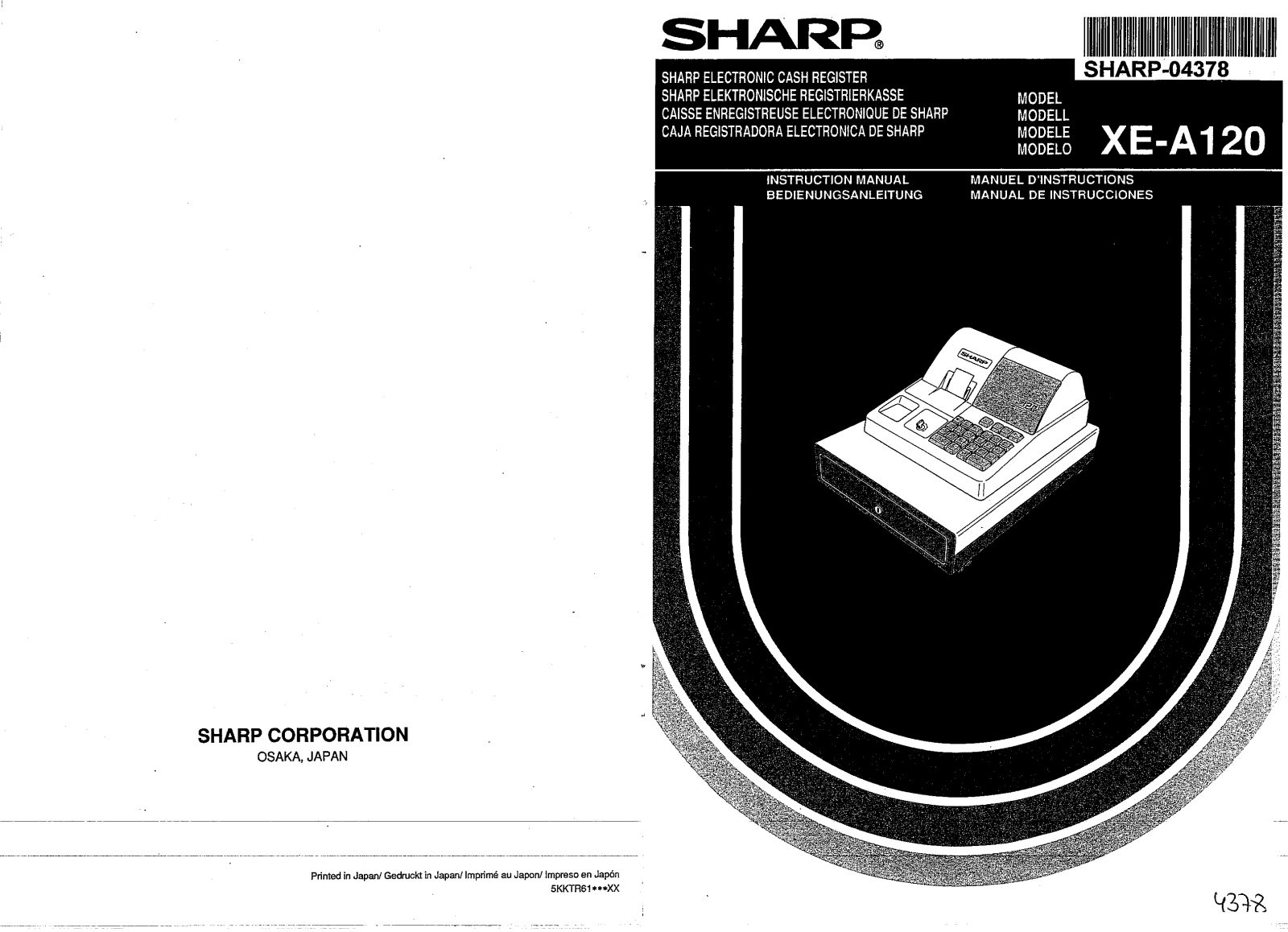 Sharp XE-A120 Operation Manual