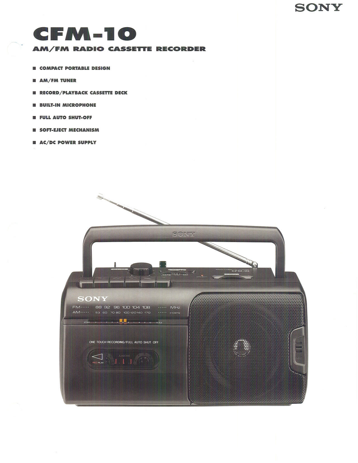 Sony CFM-10 BROCHURE