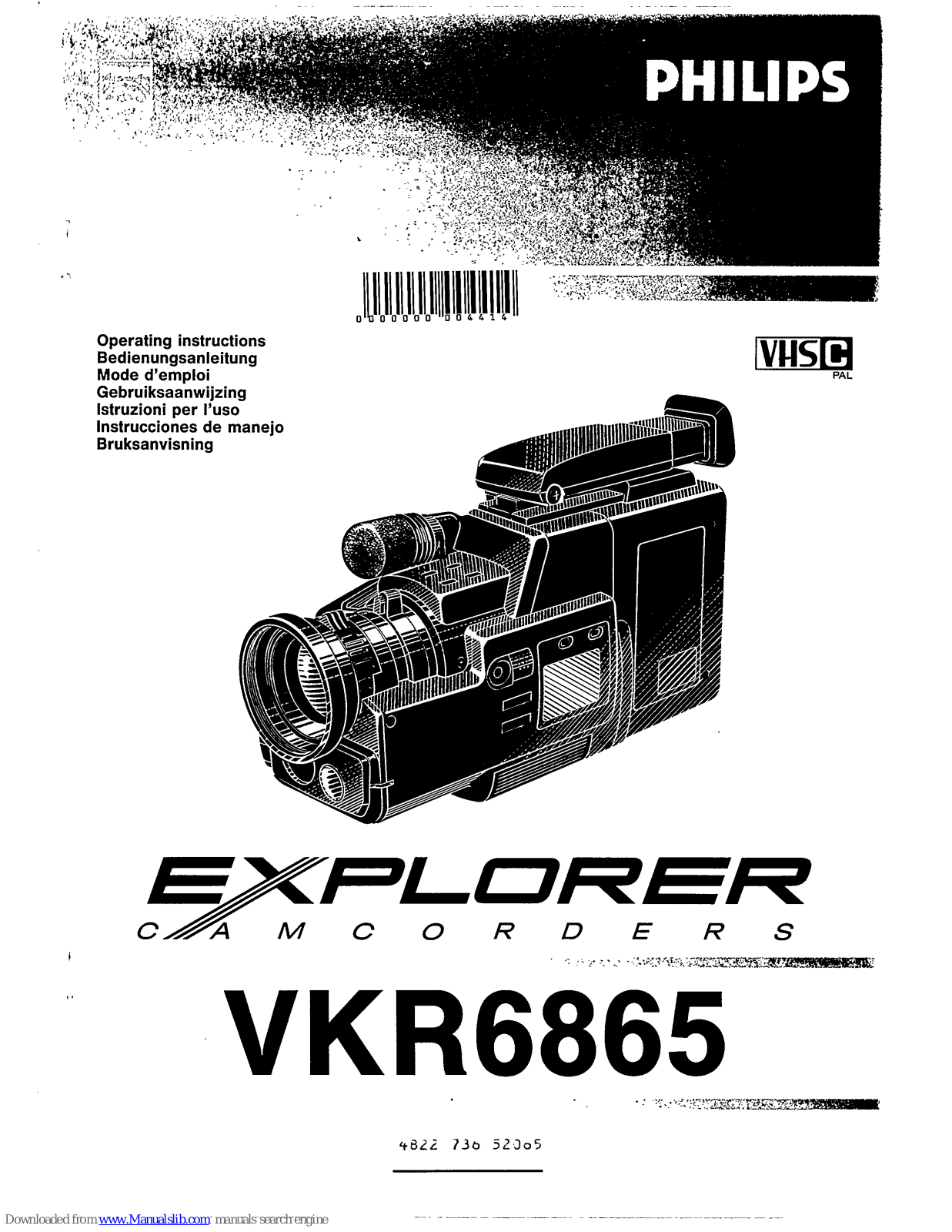 Philips Explorer VKR6865 Operating Instructions Manual