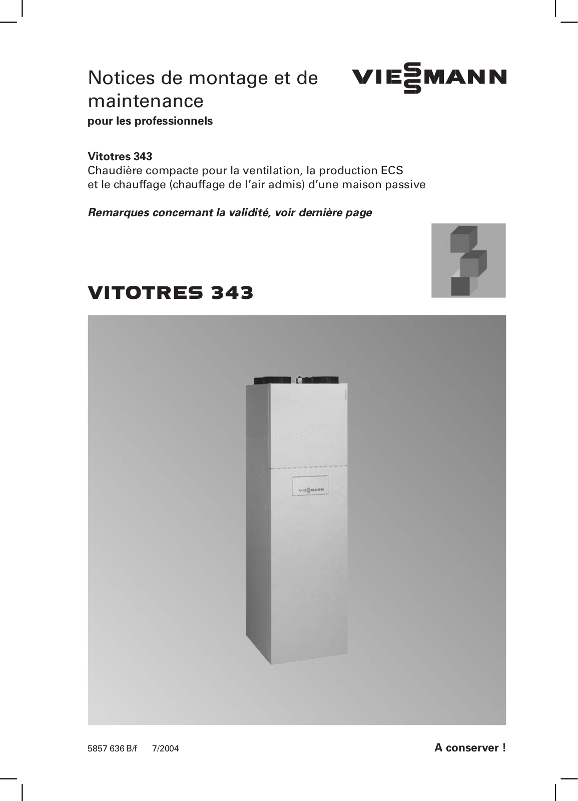 VIESSMANN VITOTRES 343 User Manual