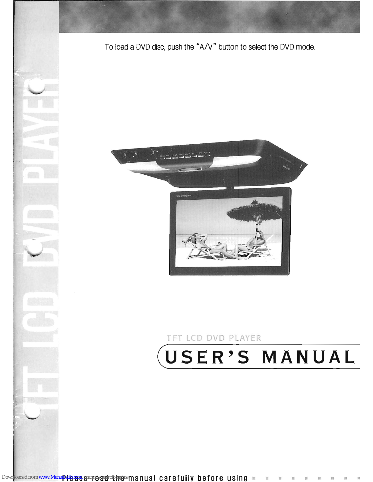 Soundstream TFT LCD DVD Player User Manual