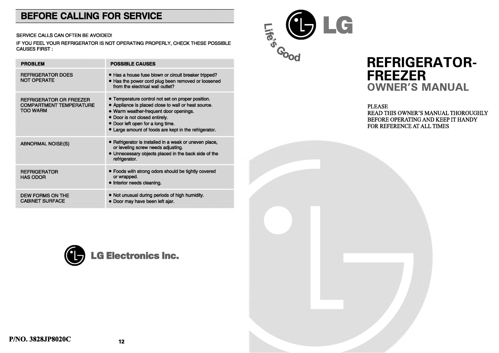 LG GN-S339GTA, GN-S303GCA Manual
