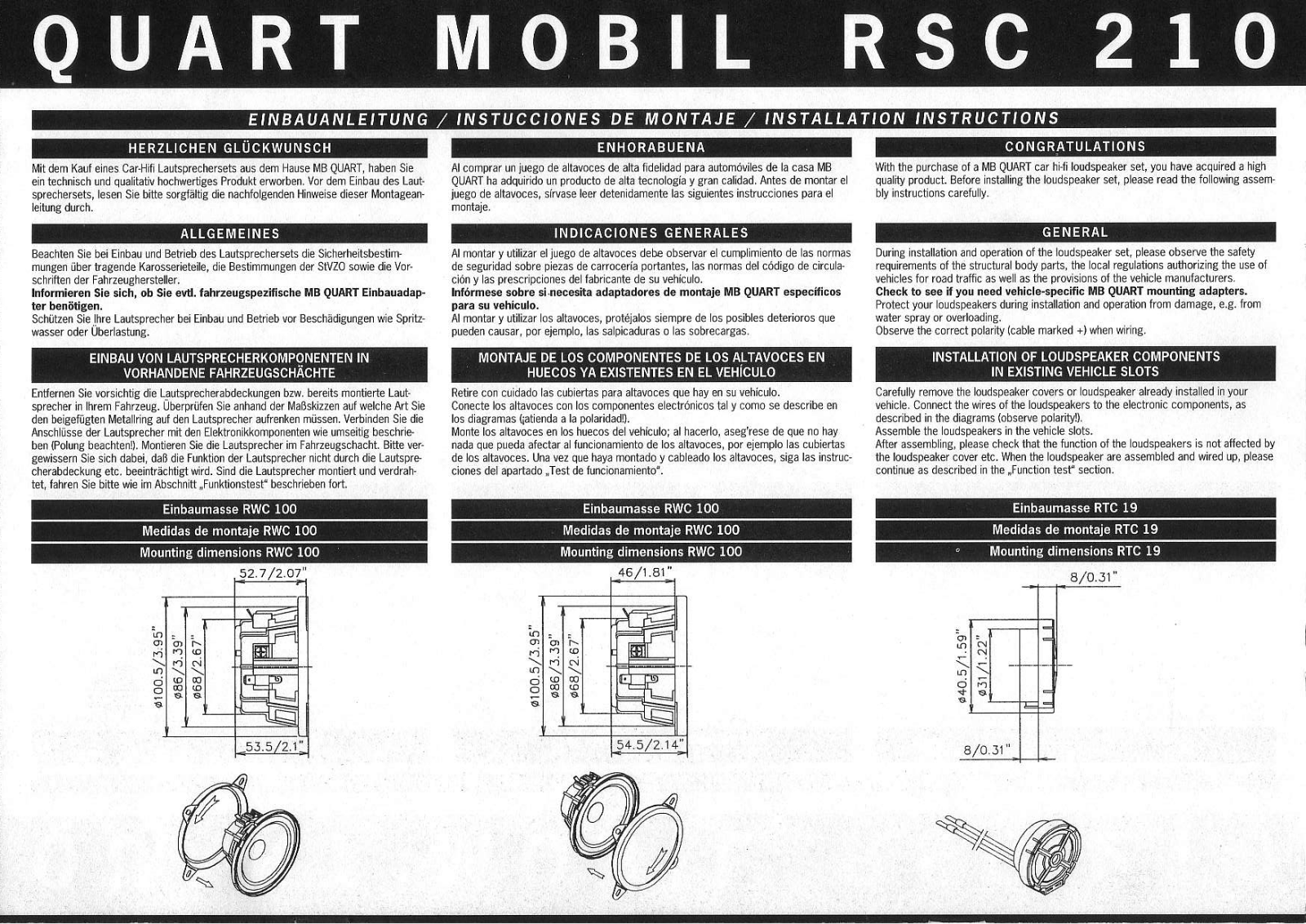 MB QUART RSC 210 User Manual - ManualMachine.com