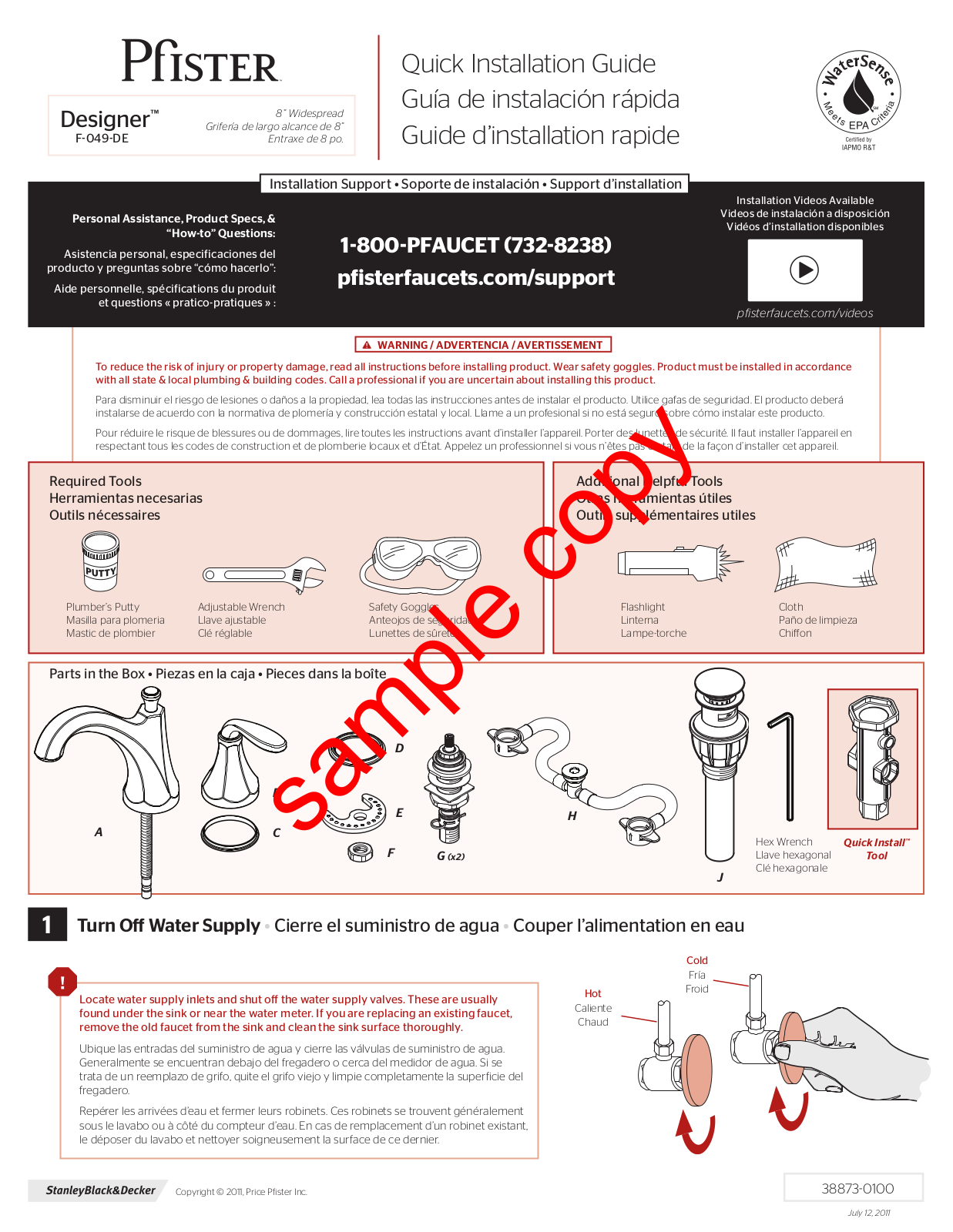 Factory Direct Hardware F-049-DEC User Manual