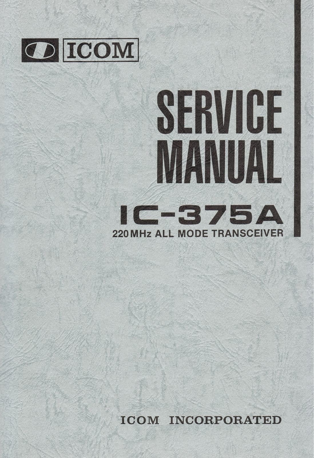 Icom IC-375A Service Manual