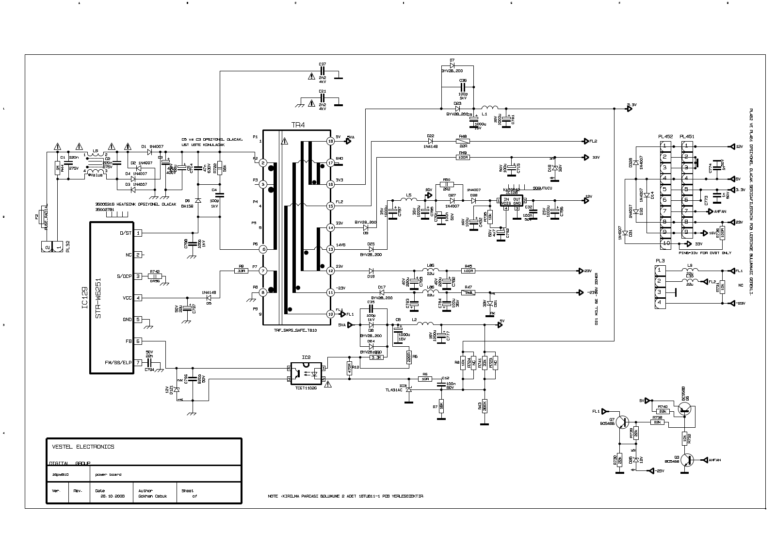 VESTEL 16PW810 Schematic