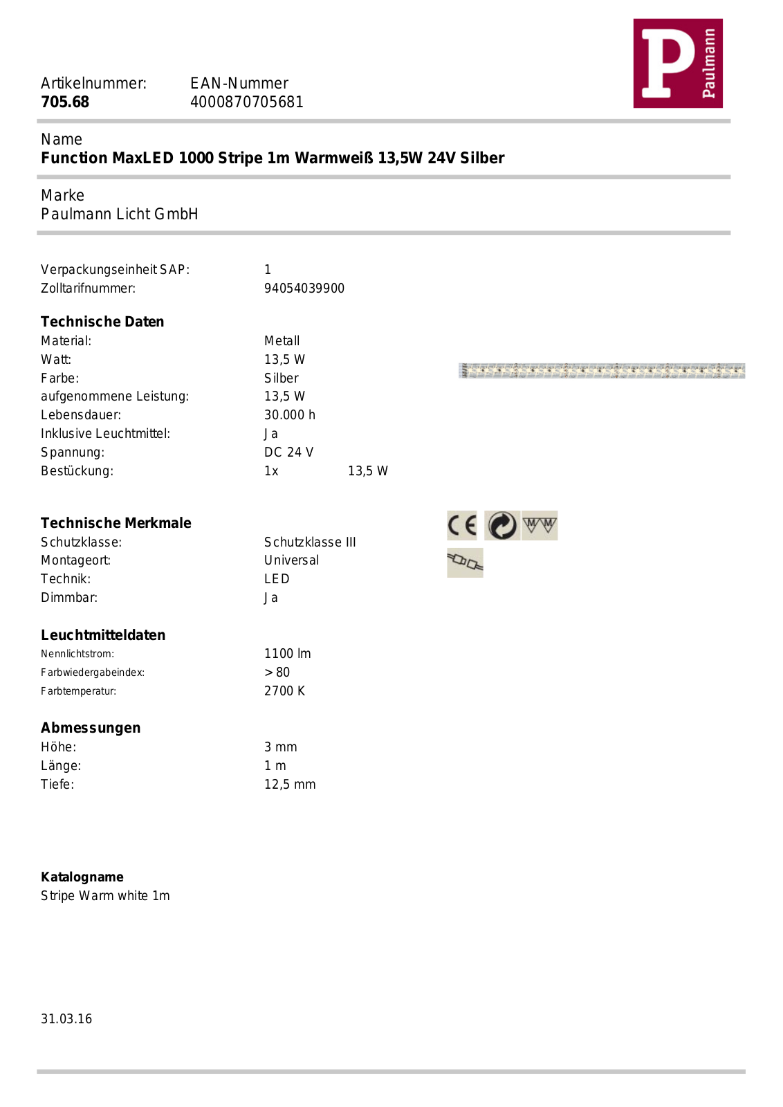 PAULMANN PLM 70568 Datasheet - ManualMachine.com