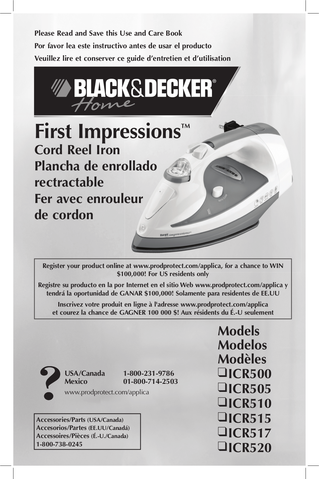 BLACK & DECKER ICR520, ICR517 User Manual