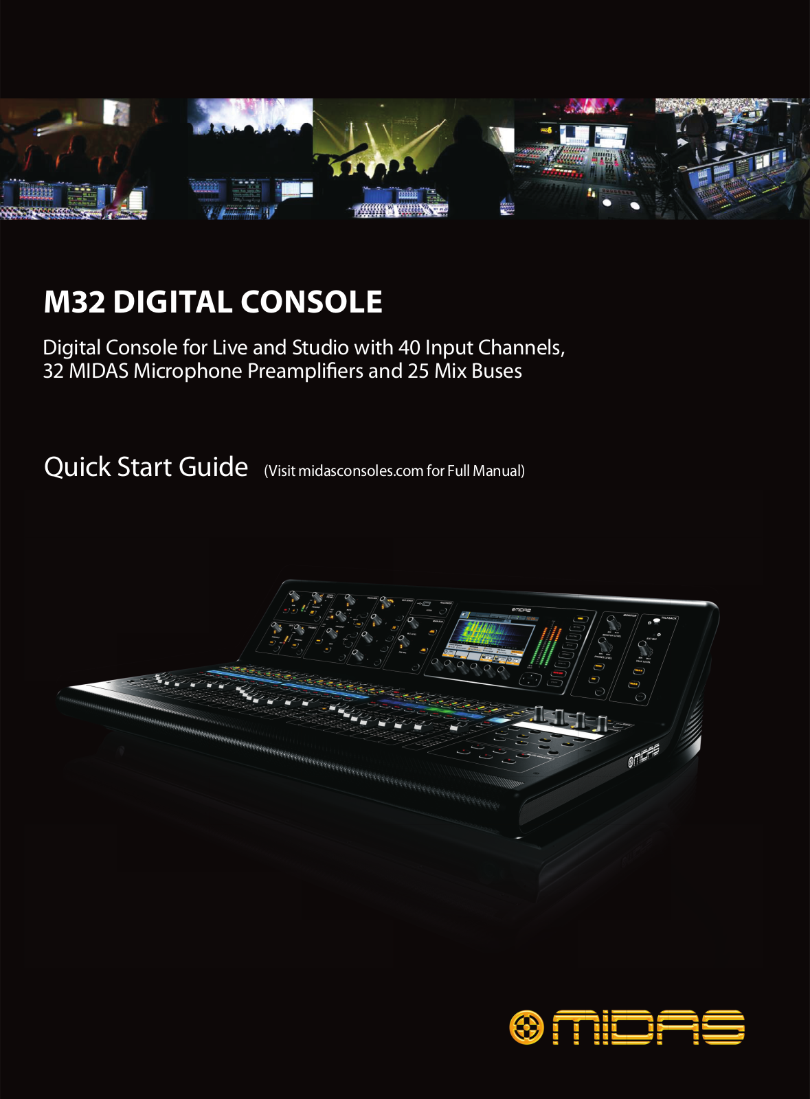 Midas Consoles M32 Quick Start Guide