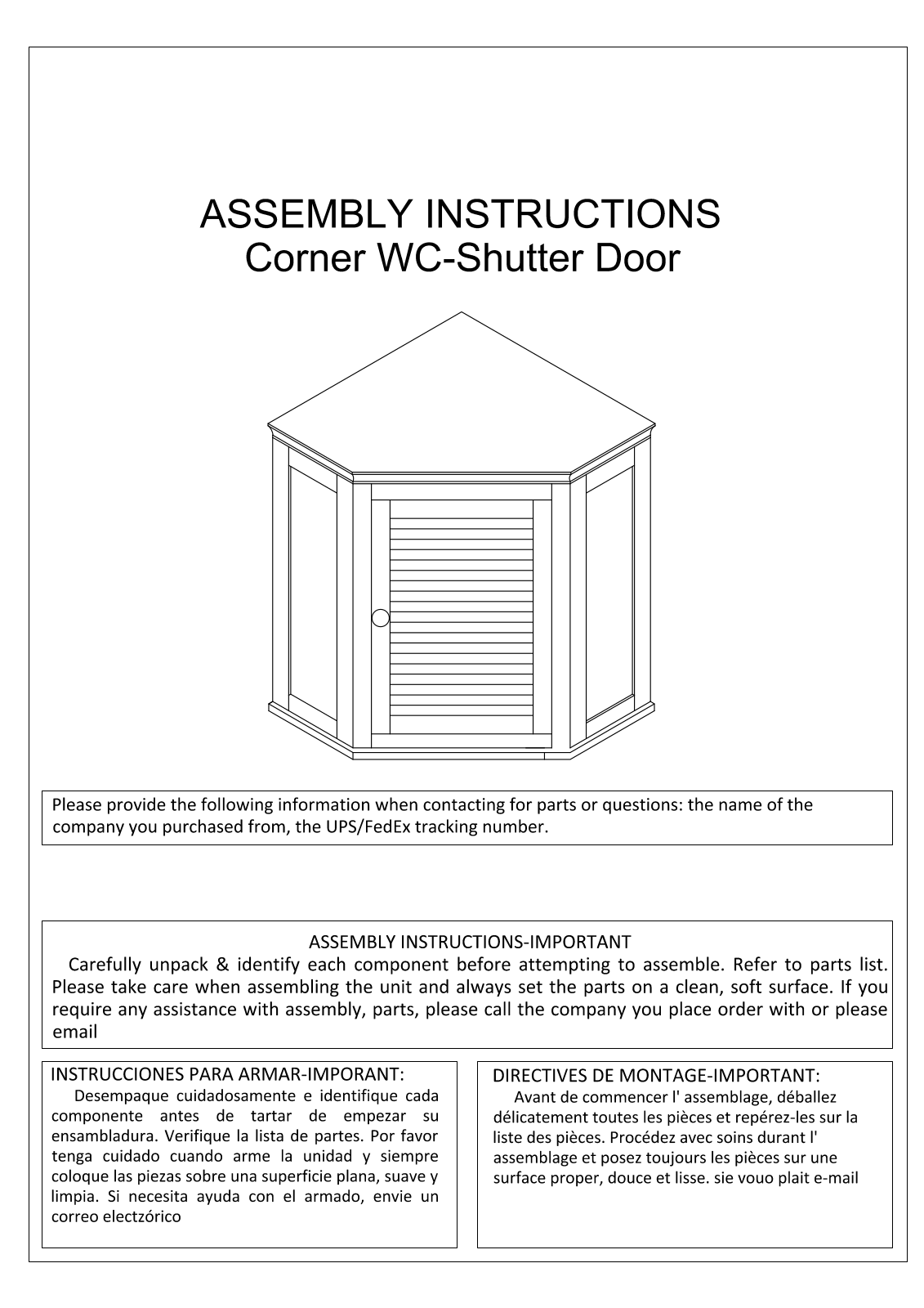 Sand & Stable W001886752 Assembly Instructions - ManualMachine.com