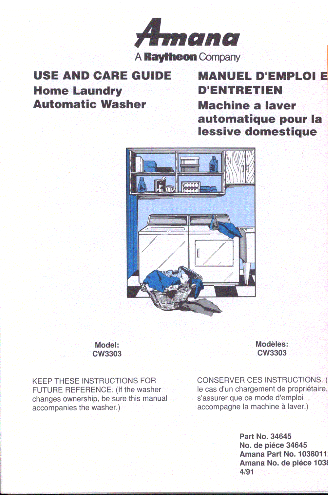 Amana CW3303 User Manual