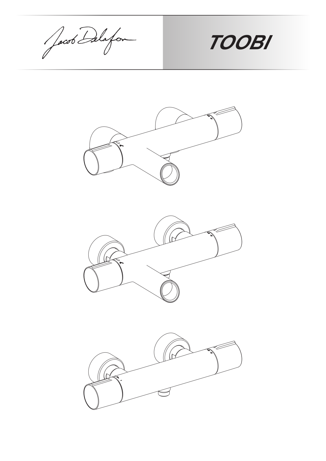 Jacob Delafon TOOBI E9095-CP, TOOBI E8992-CP, TOOBI E8991-CP Assembly guide