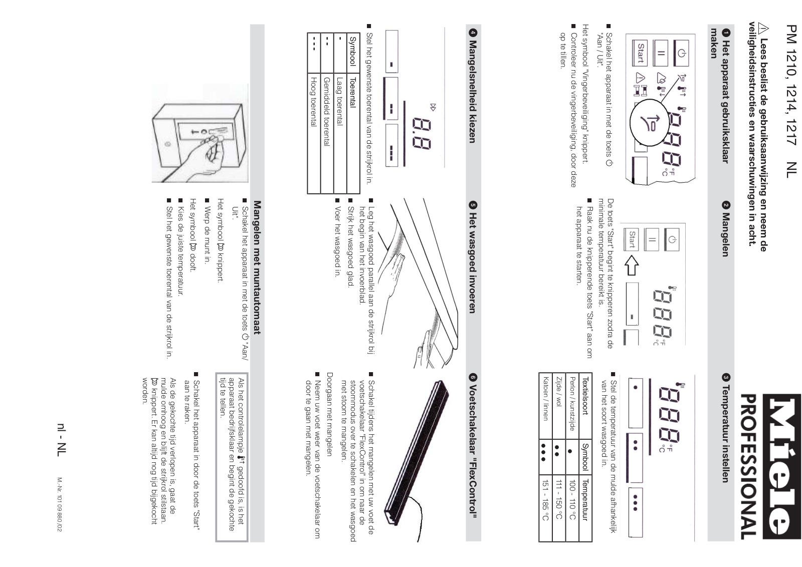 Miele PM 1210, PM 1214, PM 1217 User Manual