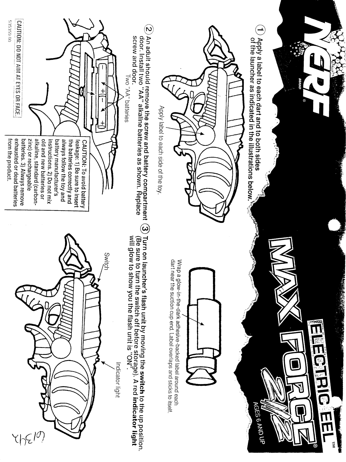 HASBRO Nerf Max Force Electric Eel User Manual