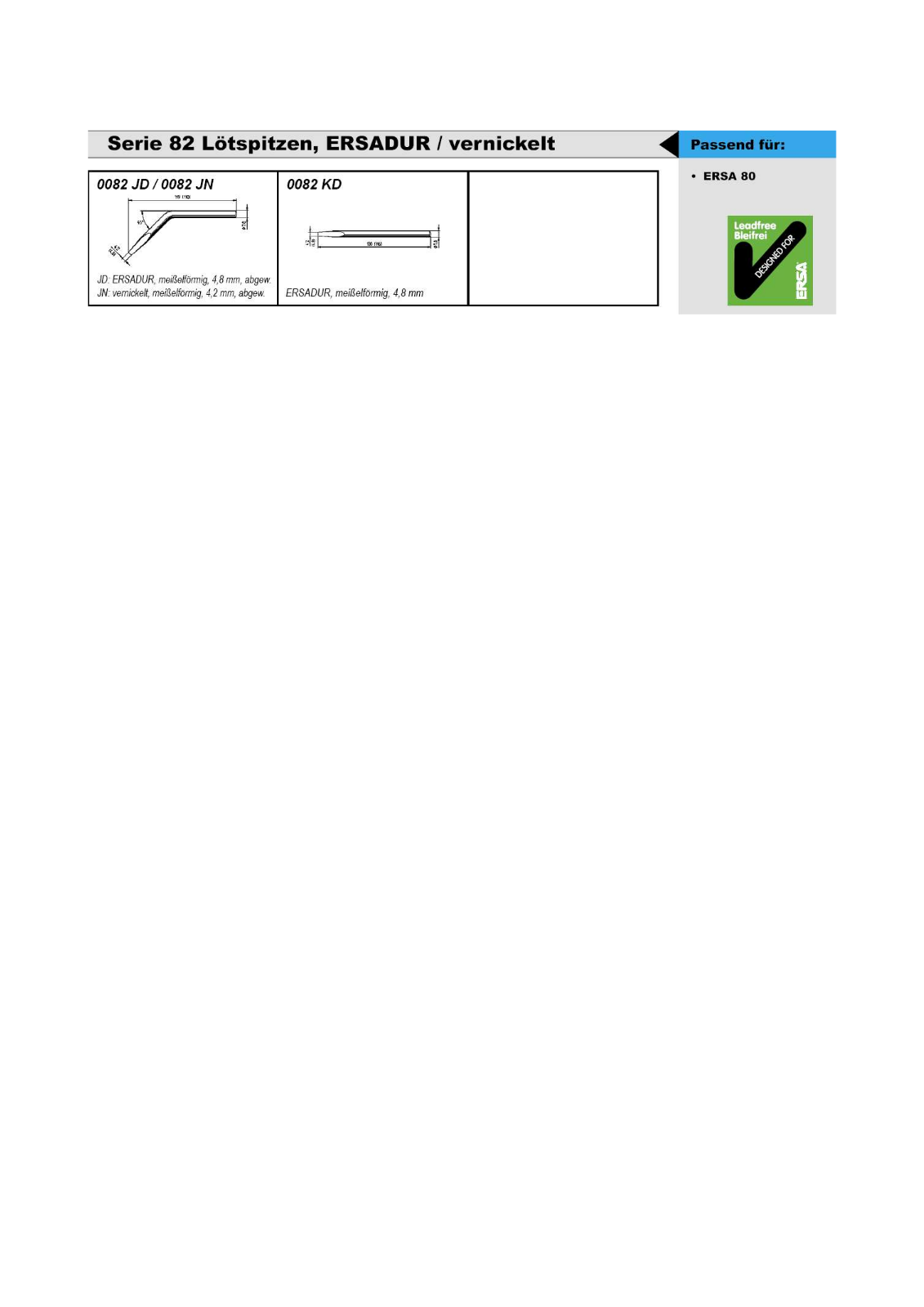 ERSA 082 JD Datasheet - ManualMachine.com