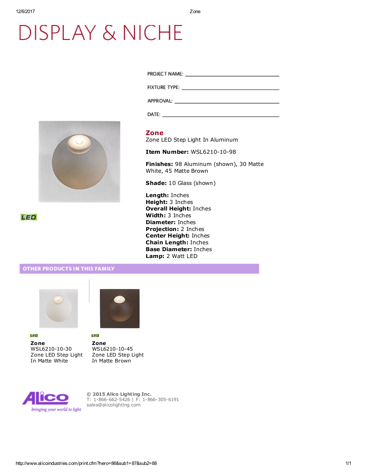 Alico LED2067 Specifications - ManualMachine.com