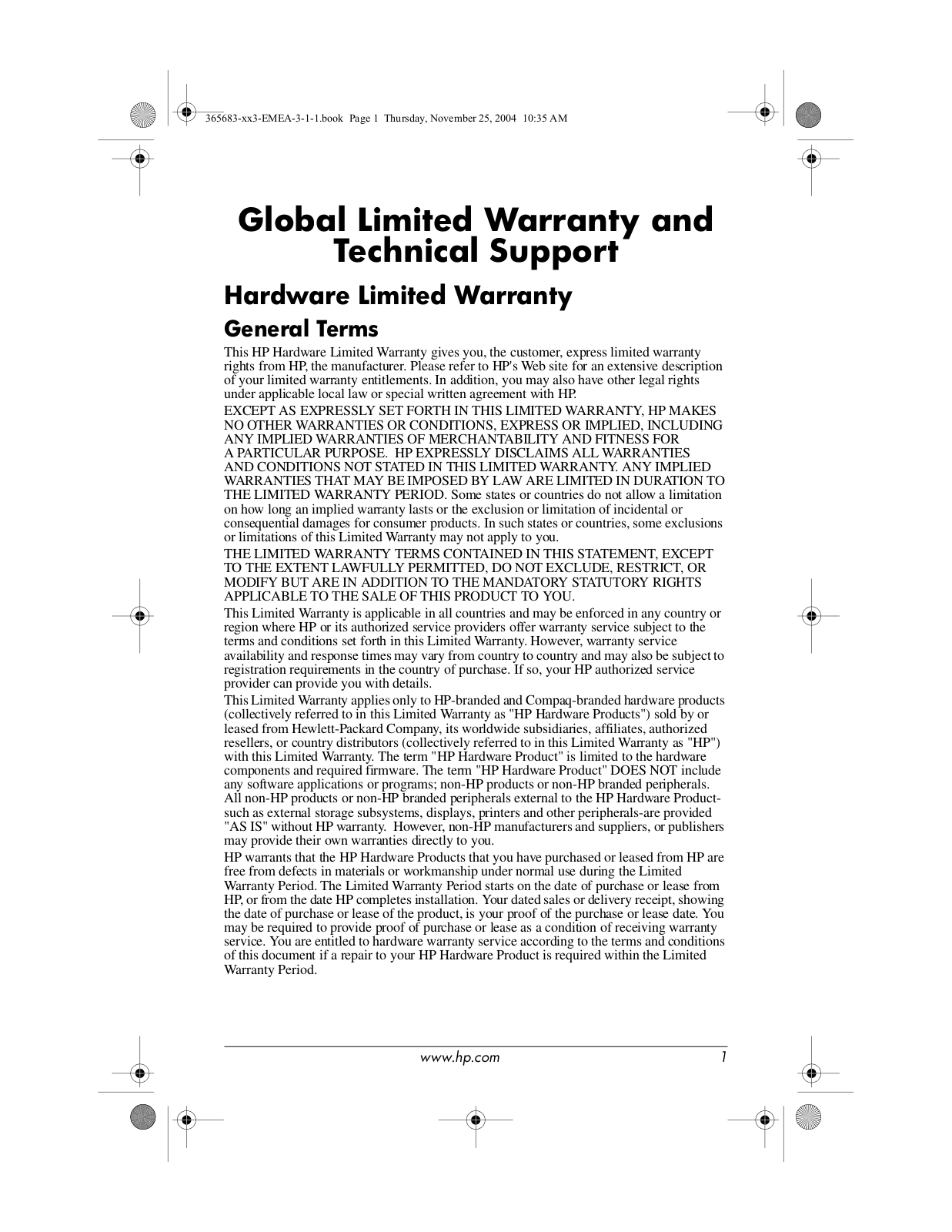 Hp DX5150 MICROTOWER, DX5150 SMALL, COMPAQ DX6120 SLIM TOWER, COMPAQ DC7100 SMALL, COMPAQ DC7100 CONVERTIBLE MINITOWER User Manual