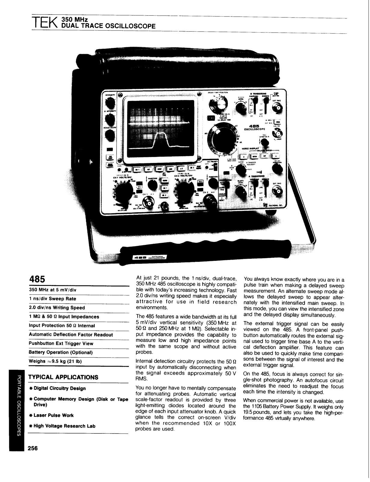 Tektronix 485 Datasheet