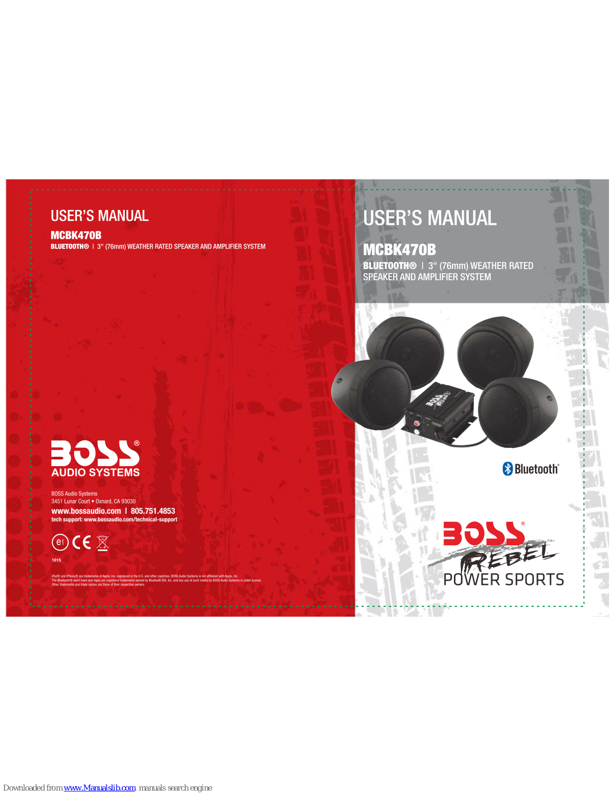 Boss MCBK470B User Manual