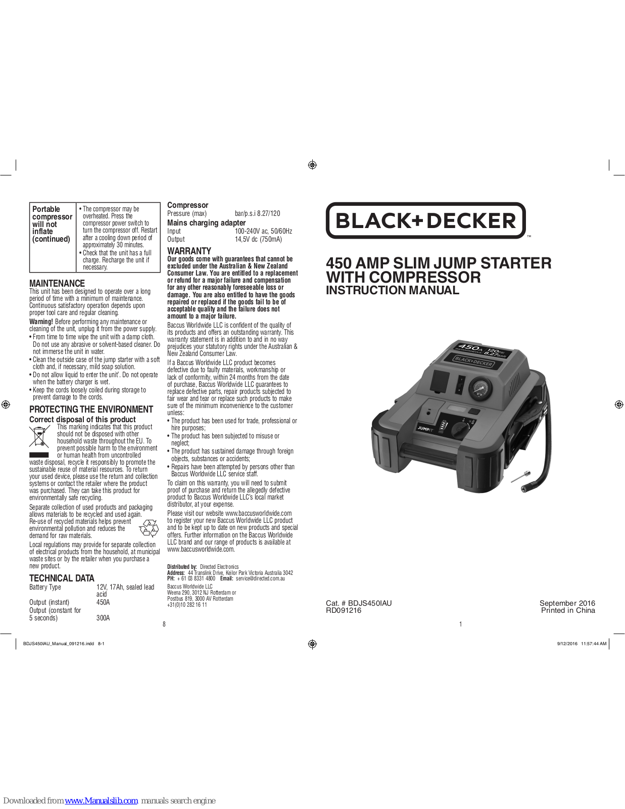 Black & Decker BDJS450IAU Instruction Manual