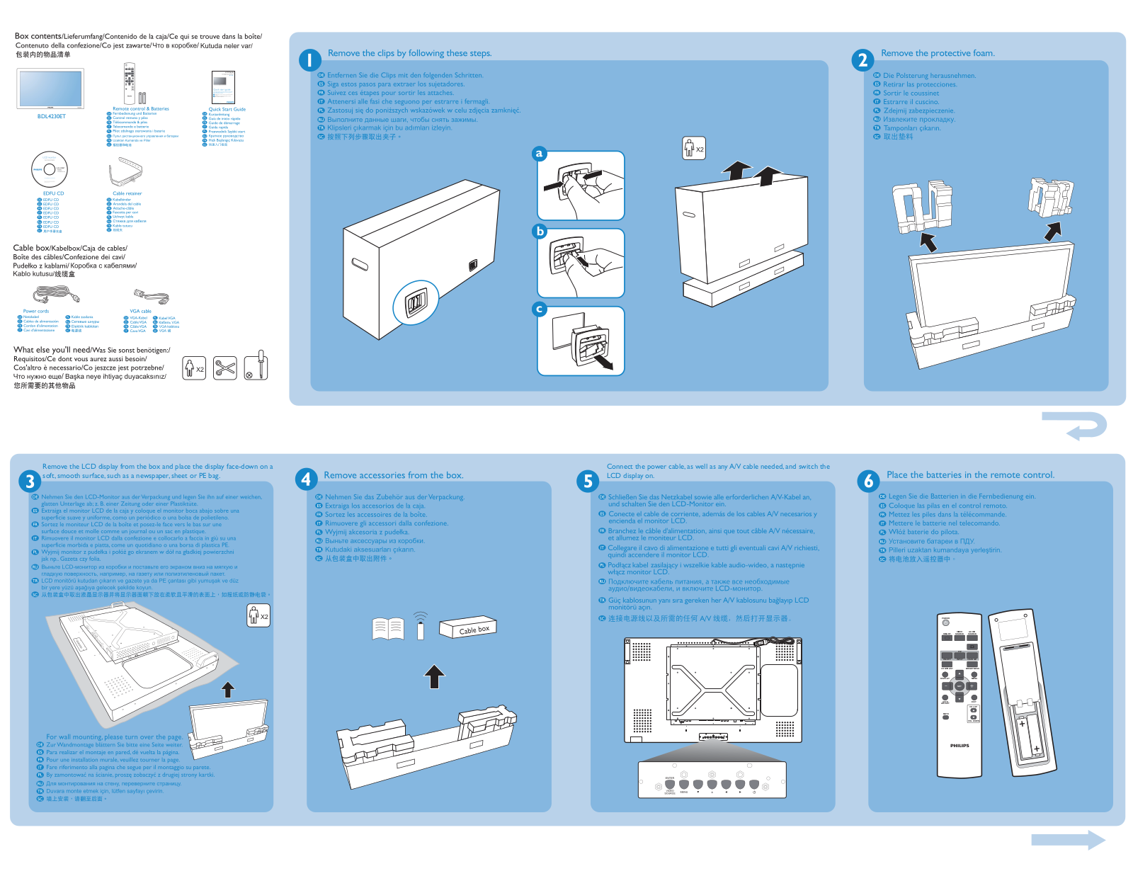 Philips BDL4230ET Quick Start Manual