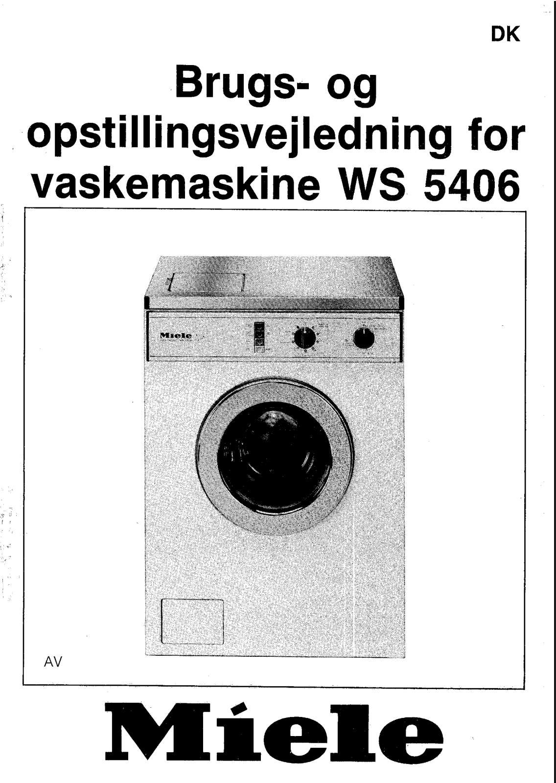 Miele WS5406 User manual