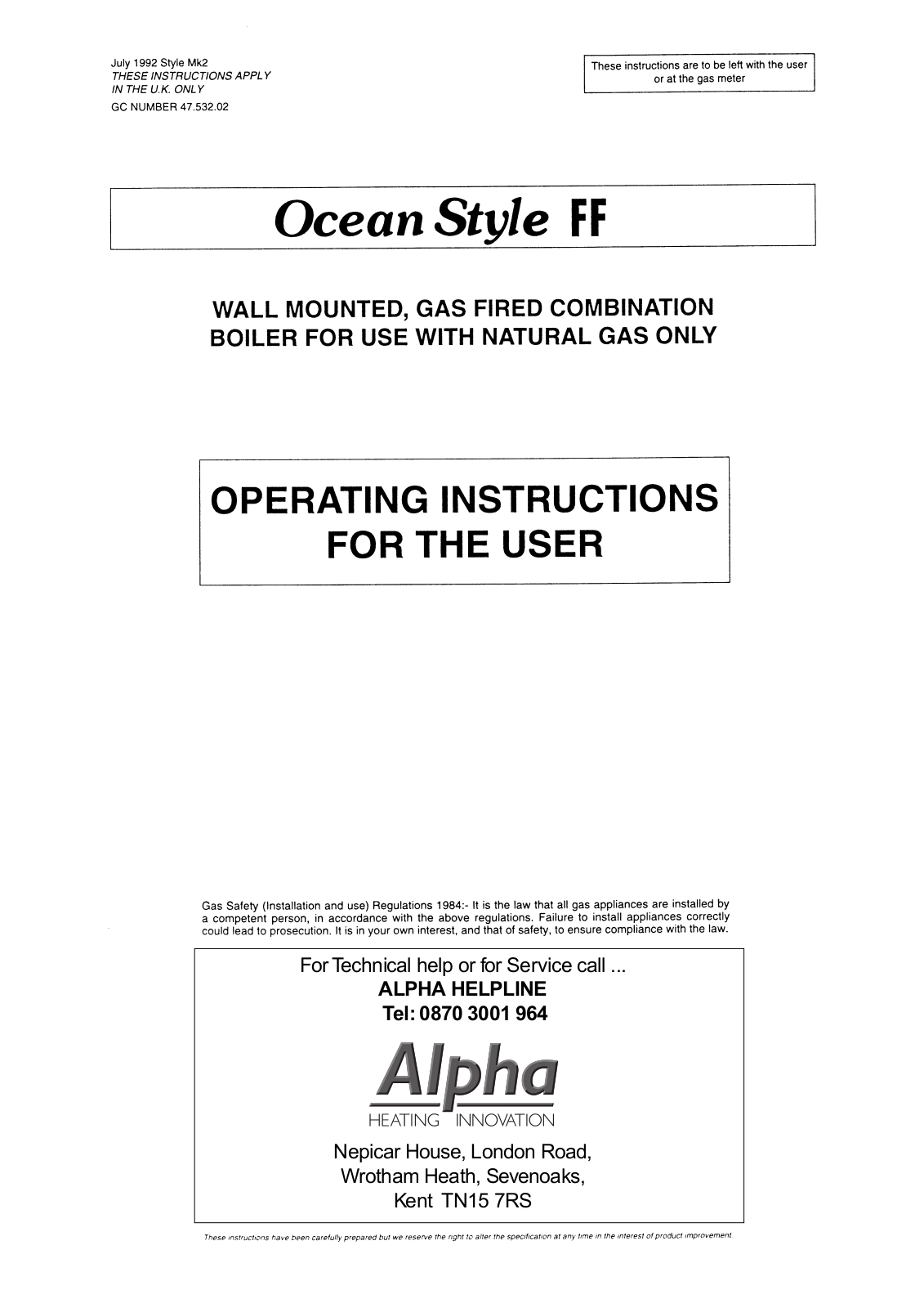 Alpha Ocean style FF User Guide