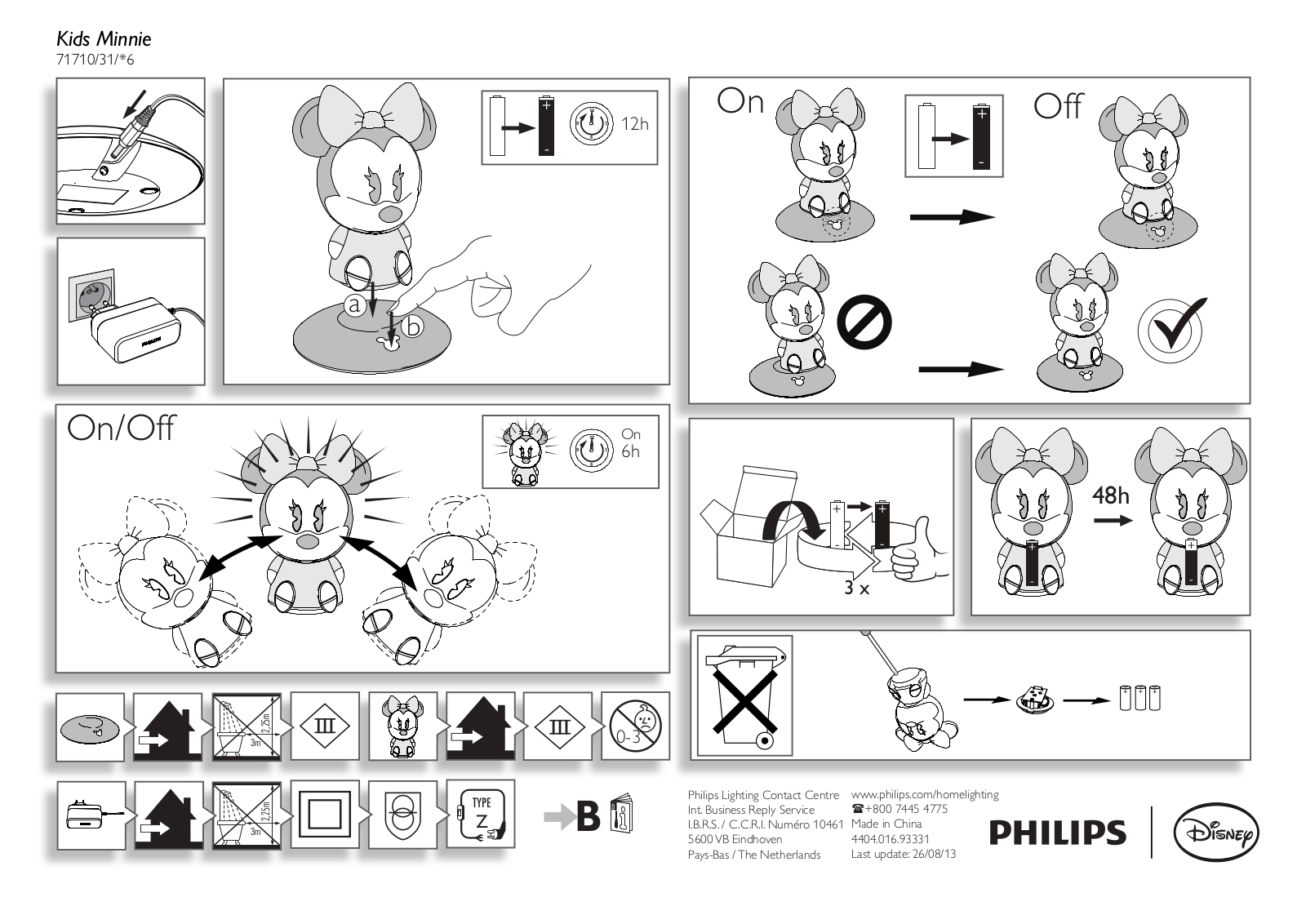 Philips Disney Amigo en forma de lámpara portátil SoftPal User Manual