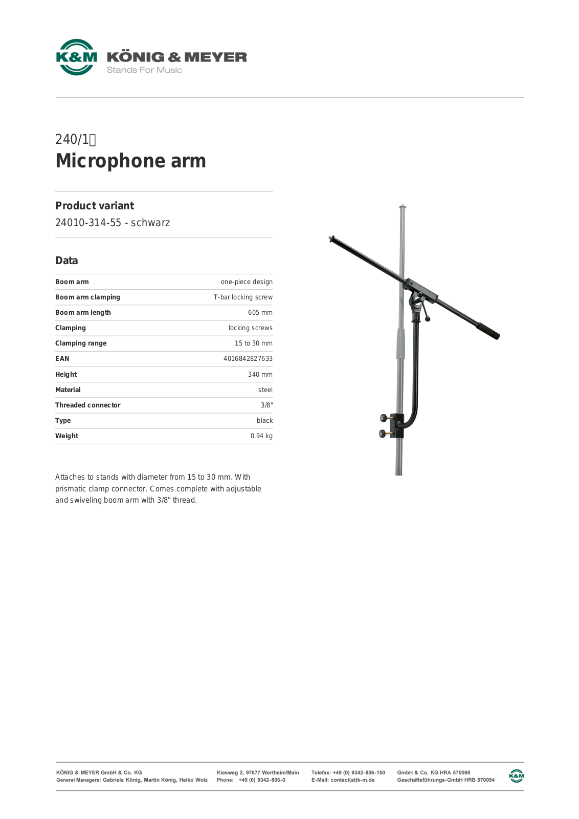 K&M 240/1 Data Sheet