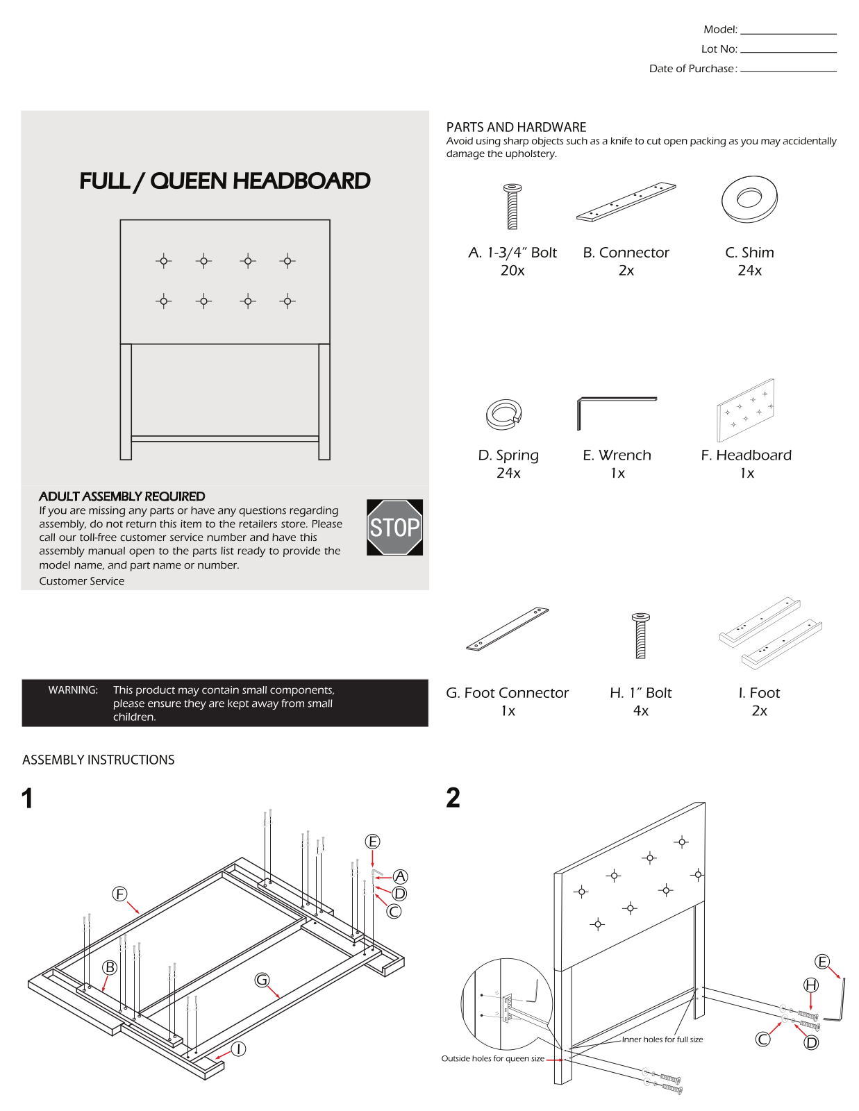 Andover Mills ANDO1775 Assembly Instructions - ManualMachine.com
