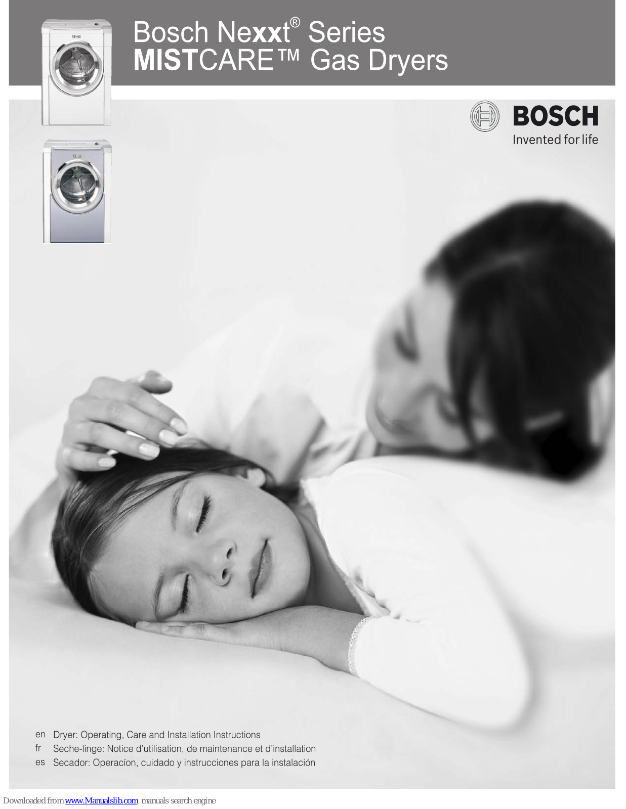 Bosch Nexxt 500 Plus WTMC553, WTMC8321US, WTMC553SUC, 500 WTMC553 Operating And Installation Instructions