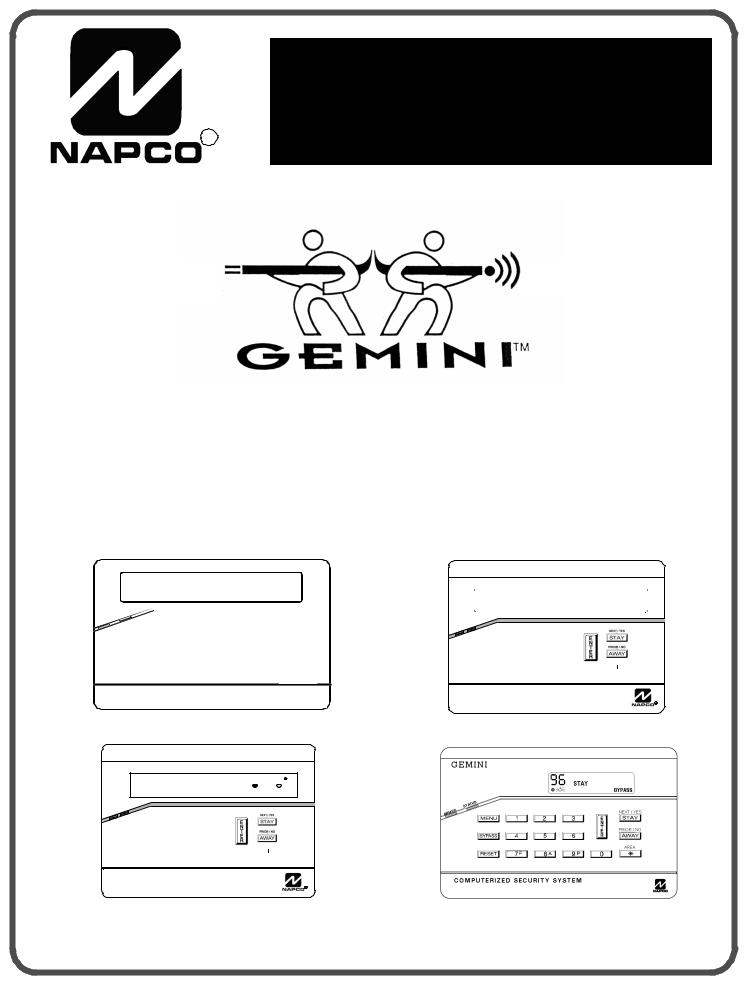 Napco Security Technologies GEM-P1664 User Manual
