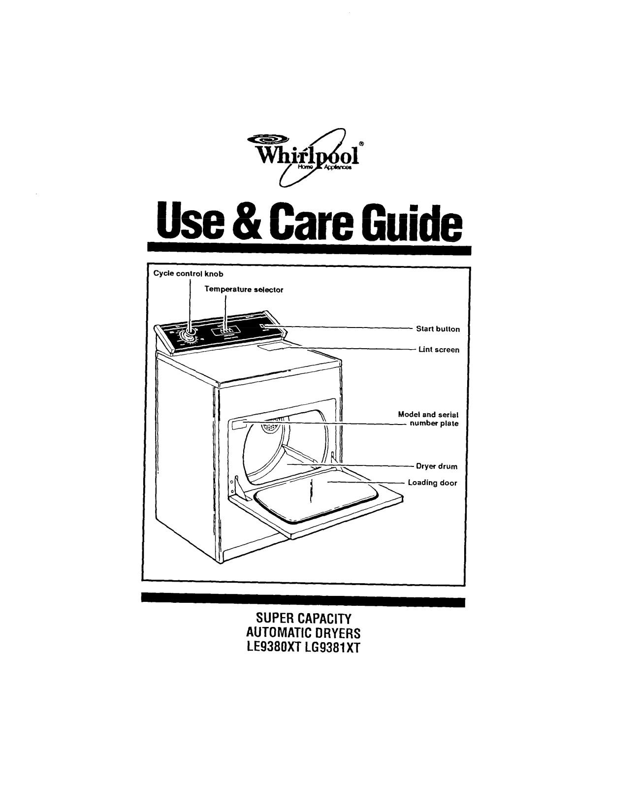 Whirlpool LG9381XT, LE9380XT User Manual - ManualMachine.com