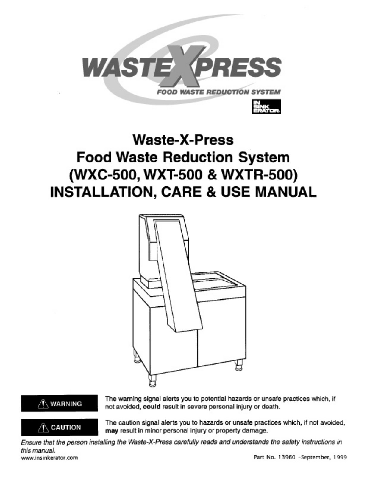 Insinkerator WXTR-500 Service Manual