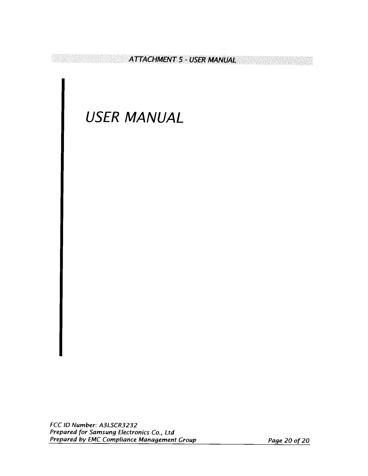 Samsung SCR3232 Users Manual