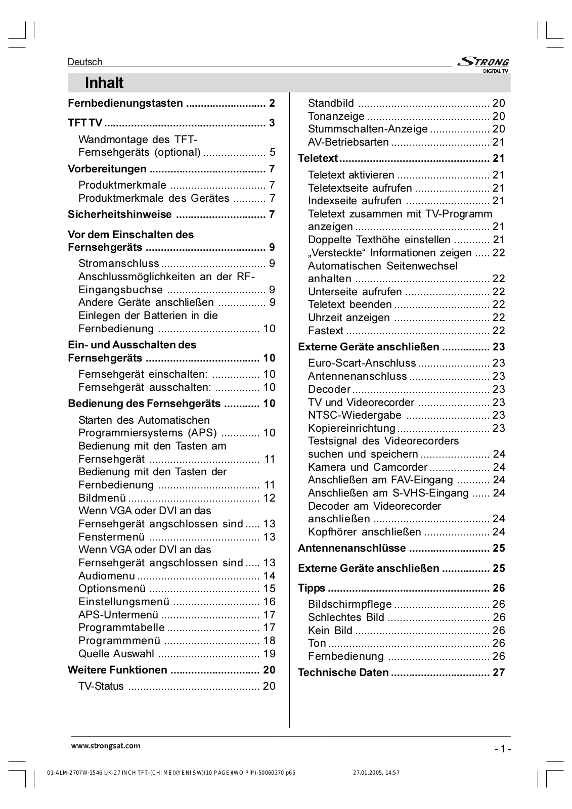 Strong SRT L 2750 User Manual