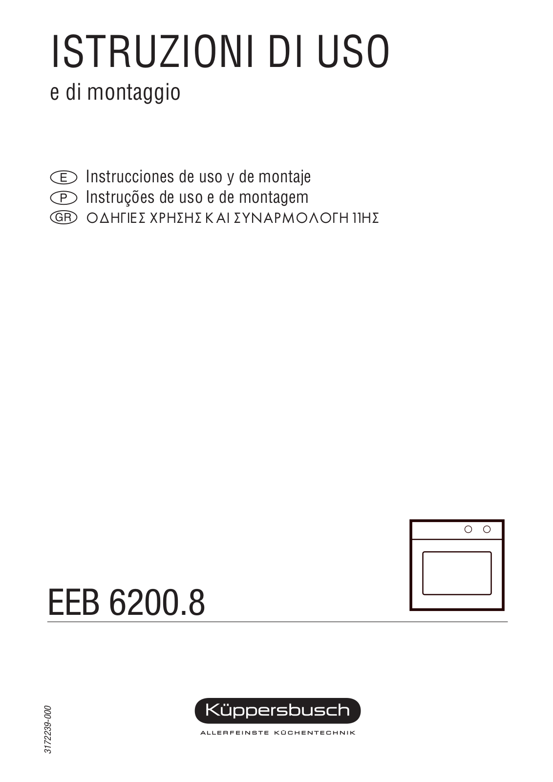 Kuppersbusch EEB 6200.8 Instruction Manual