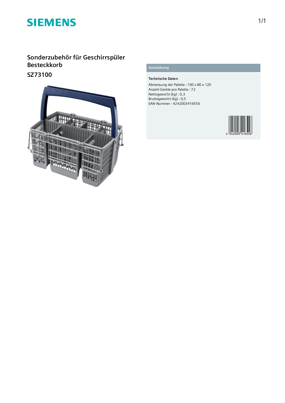 Siemens SZ73100 User Manual