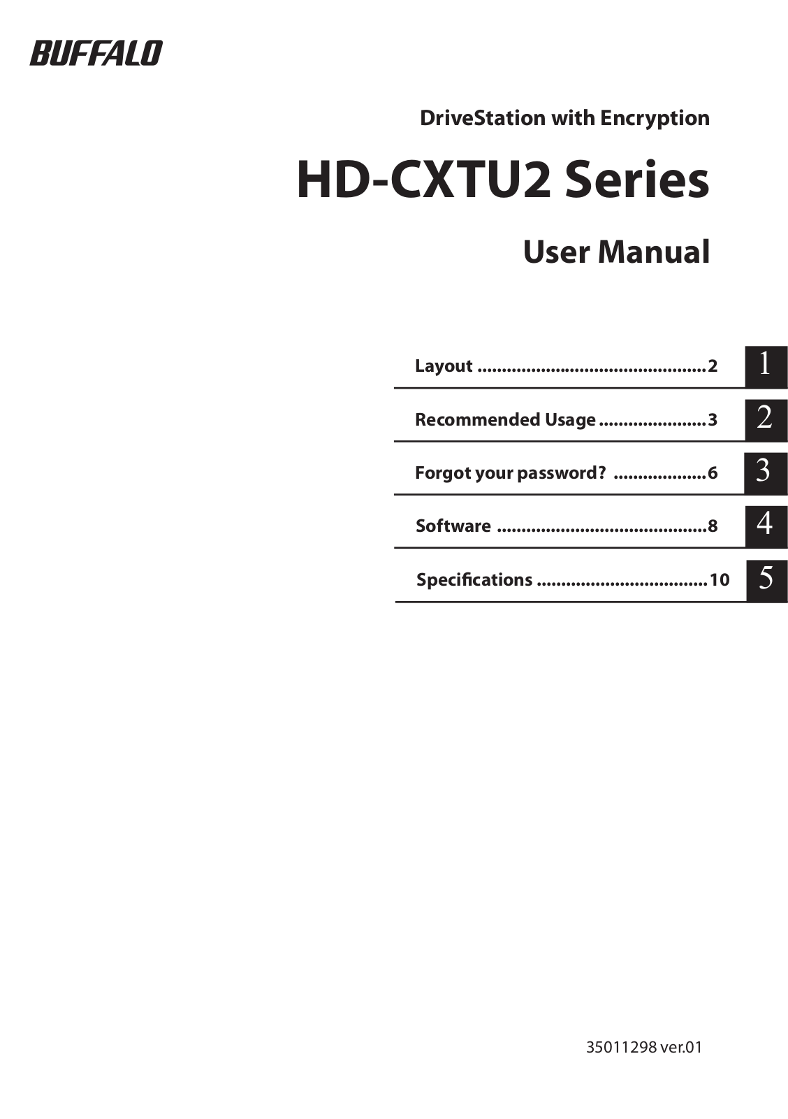 Buffalo HD-CXT1.0TU2, HD-CXT1.5TU2, HD-CXTU2 Series User Manual