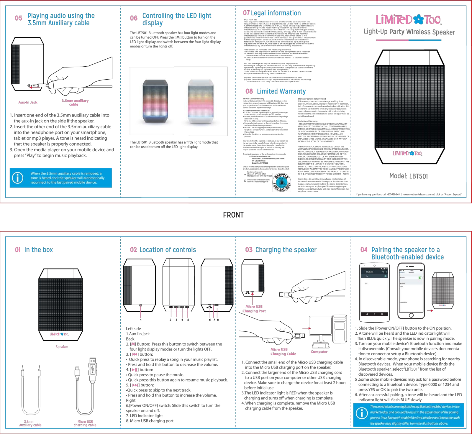 Limited TOO LBT501 User Manual